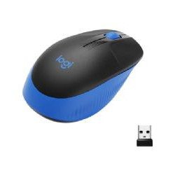 Mouse raton logitech m190 full size optico wireless inalambrico azul