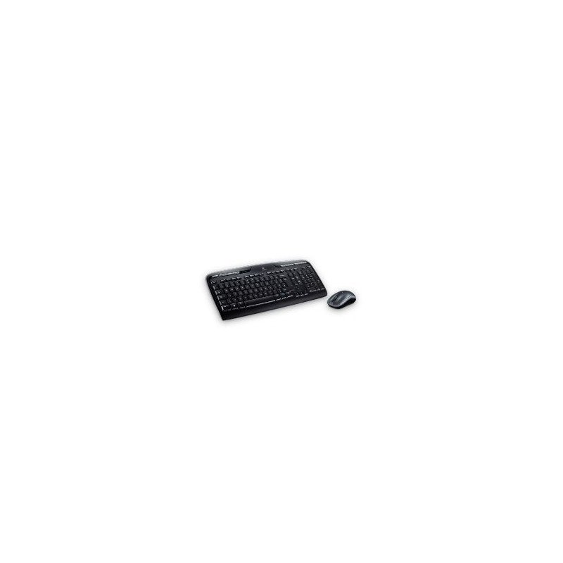 Teclado + mouse logitech mk330 wireless inalambrico usb 2.0 negro 2.4ghz