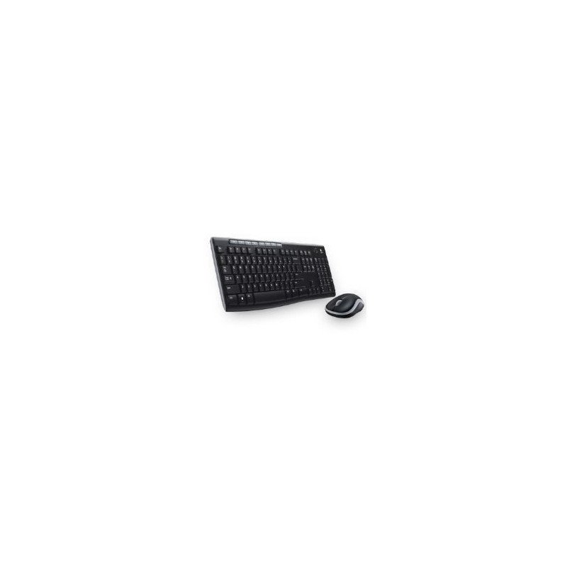 Teclado + mouse logitech mk270 optico wireless inalambrico usb 2.0 negro