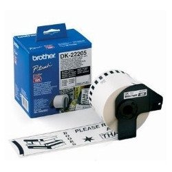 Etiquetas cinta continua brother blanca dk22205 62mm ql - 500a ql - 500bw ql - 560 ql - 570 ql - 580n ql - 1050