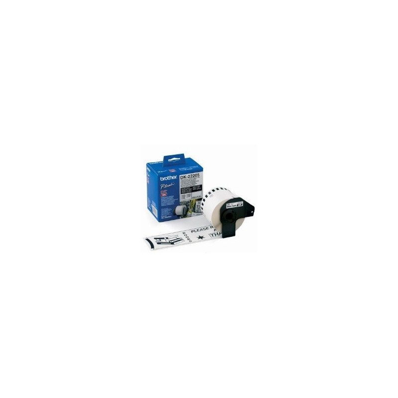 Etiquetas cinta continua brother blanca dk22205 62mm ql - 500a ql - 500bw ql - 560 ql - 570 ql - 580n ql - 1050