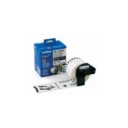 Etiquetas cinta continua brother blanca dk22205 62mm ql - 500a ql - 500bw ql - 560 ql - 570 ql - 580n ql - 1050