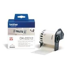 Etiquetas cinta continua brother pelicula plastica blanca dk22212 29mmx30.48 ql - 1050 - ql - 1050n ql - 1060n ql - 500 ql - 500