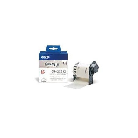Etiquetas cinta continua brother pelicula plastica blanca dk22212 29mmx30.48 ql - 1050 - ql - 1050n ql - 1060n ql - 500 ql - 500
