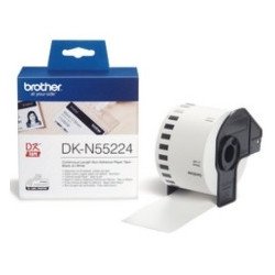 Etiquetas cinta continua brother dkn55224 papel blanca no adhesiva tarjetas identificacion