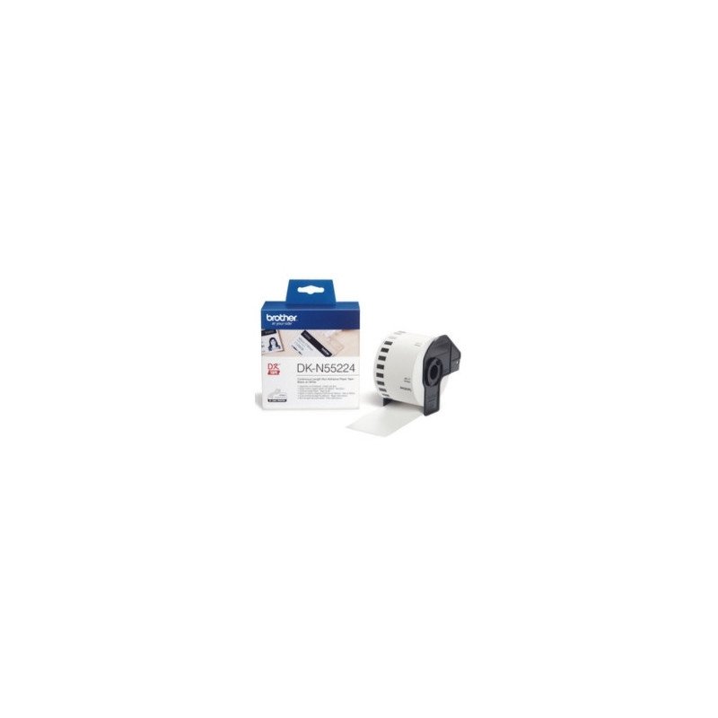 Etiquetas cinta continua brother dkn55224 papel blanca no adhesiva tarjetas identificacion