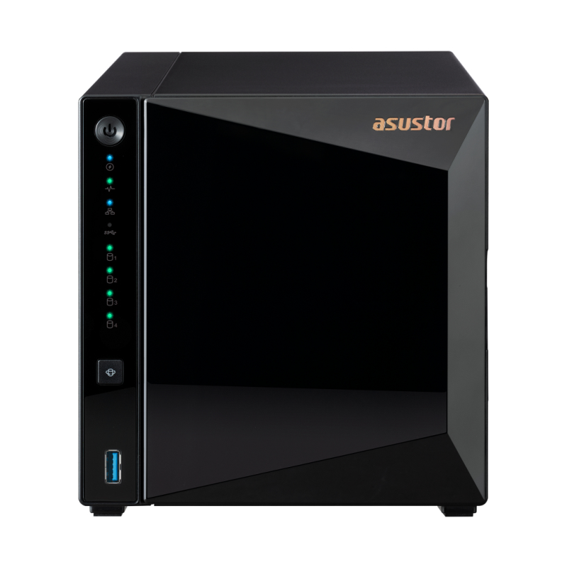 Servidor nas asustor tower 4 bay quad - core 1.4ghz 2gb ddr4 2.5gbe x1 usb3.2