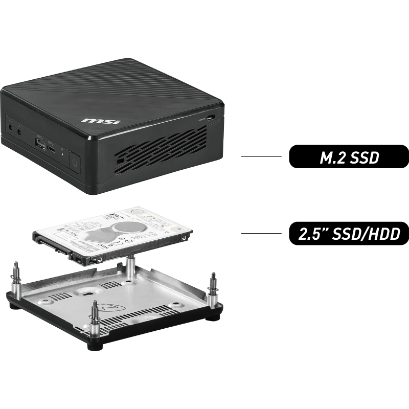 Adaptador hdd para mini ordenador msi cubi n 8gl ms - b17111 negro