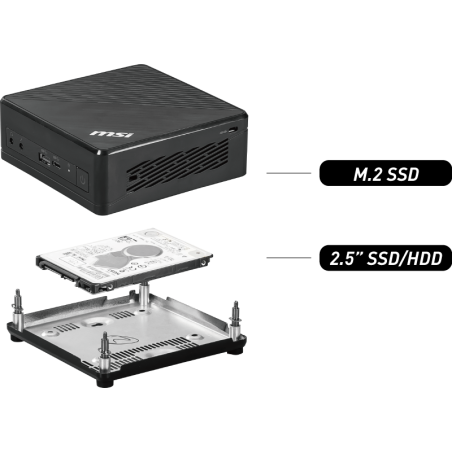 Adaptador hdd para mini ordenador msi cubi n 8gl ms - b17111 negro