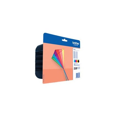 Pack cartuchos tinta brother lc223valbp negro cian magenta amarillo 550 paginas