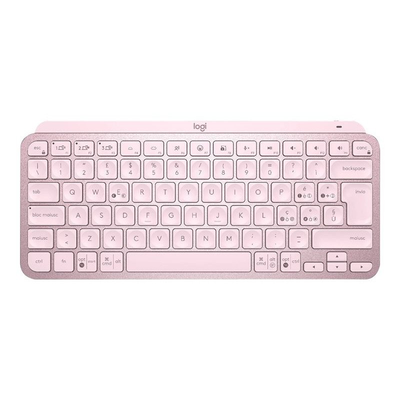 Teclado logitech mx keys mini rosa wireless inalambrico bateria
