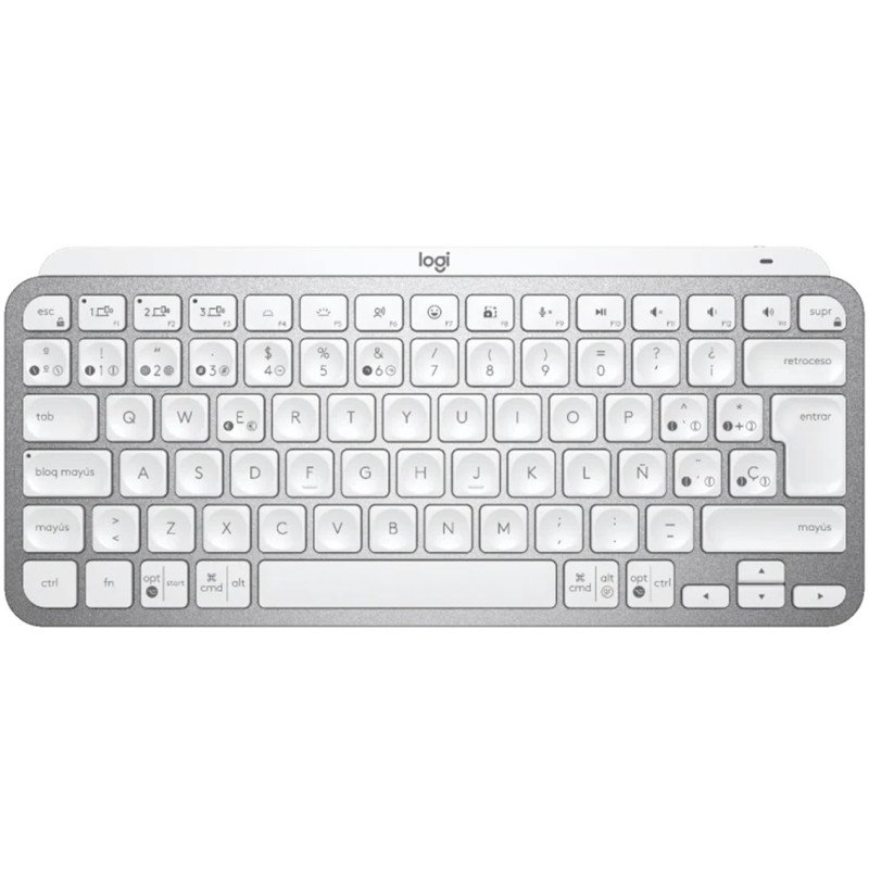 Teclado logitech mx keys gris palido wireless inalambrico espanol bateria