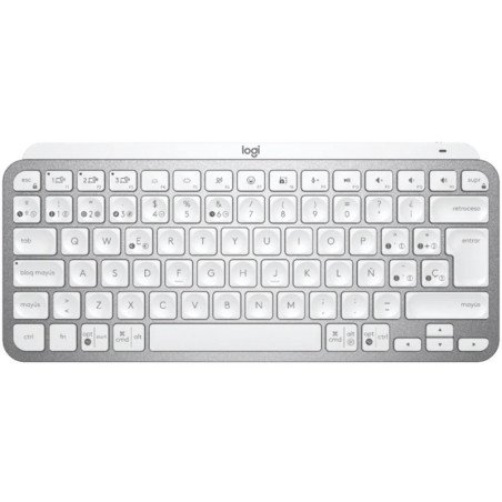 Teclado logitech mx keys gris palido wireless inalambrico espanol bateria