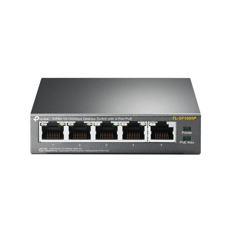 Switch 5 puertos tp - link tl - sf1005p 10 - 100 4 puertos poe