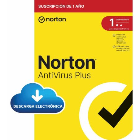 Antivirus norton antivirus plus 2gb espanol 1 usuario 1 dispositivo 1 ano esd electronica