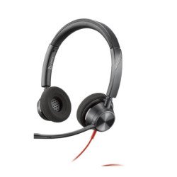 Auriculares poly estereo blackwire 3325 con certificacion microsoft teams usb - c + adaptador usb - c - a