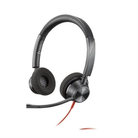 Auriculares poly estereo blackwire 3325 con certificacion microsoft teams usb - c + adaptador usb - c - a