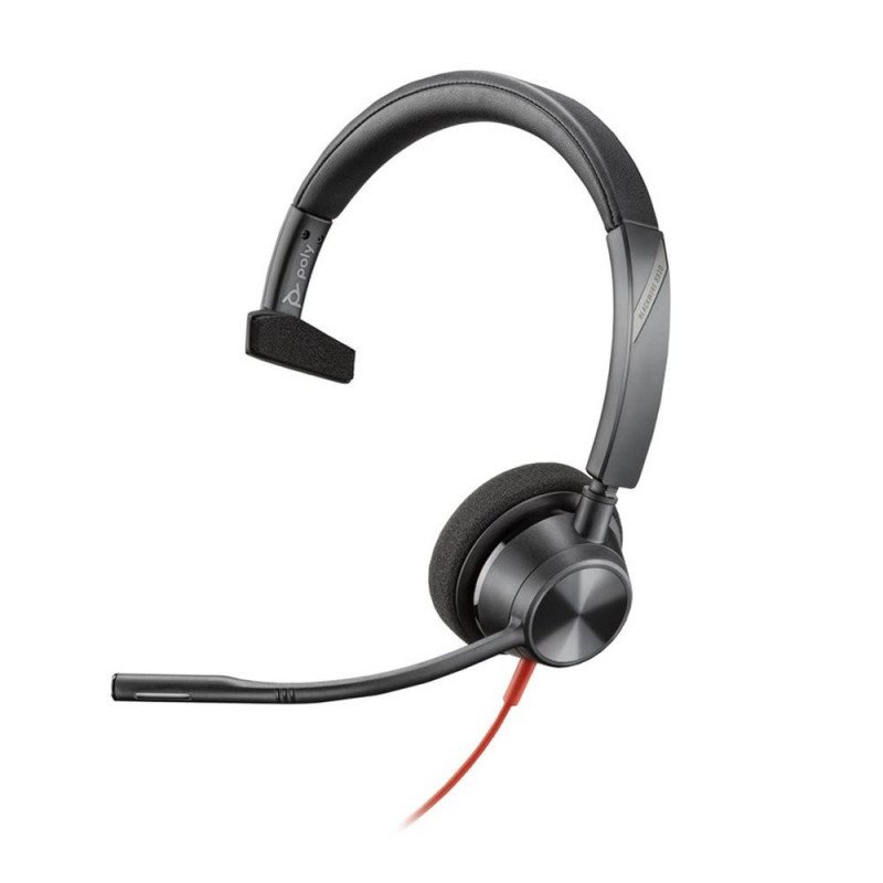 Auriculares poly monoaurales blackwire 3310 con certificacion microsoft teams usb - c + adaptador usb - c - a