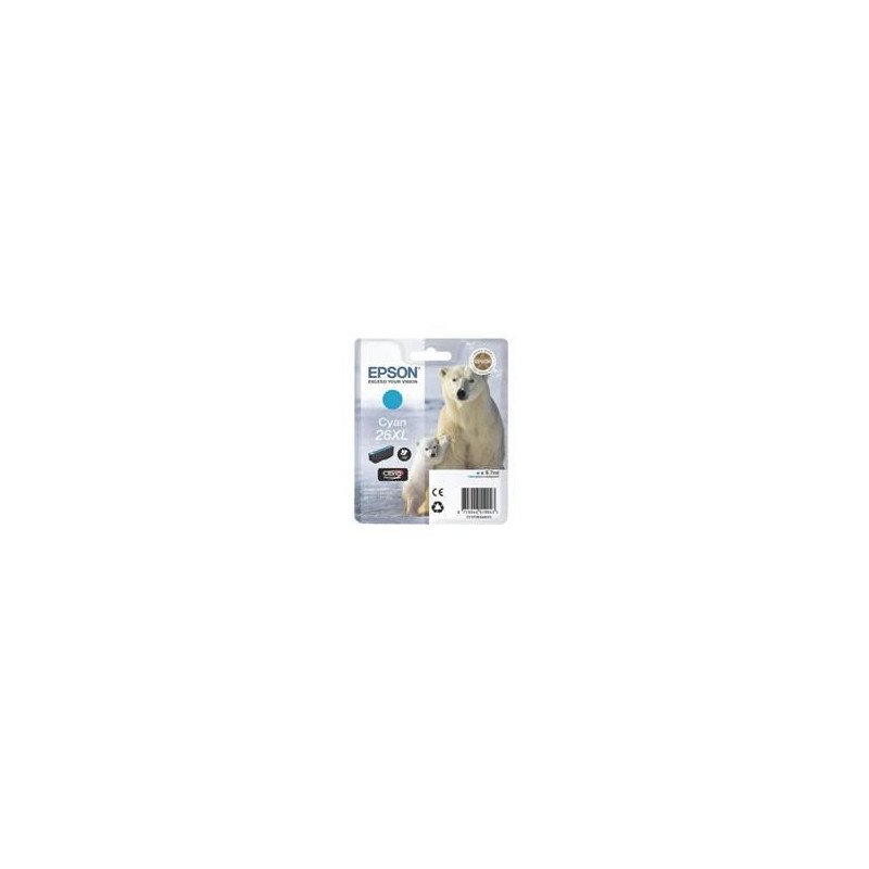 Cartucho tinta epson t263240 cian xl xp - 600 - 605 - 700 - 800 - oso polar
