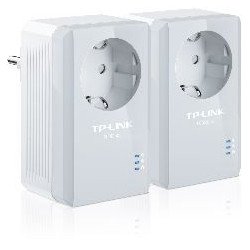 Pack x2 adaptadores de red linea electrica 500mbps powerline con enchufe tp - link