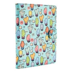 Funda universal rotatory 360o silver ht para tablet 9 - 10.1 pulgadas cactoos green metal