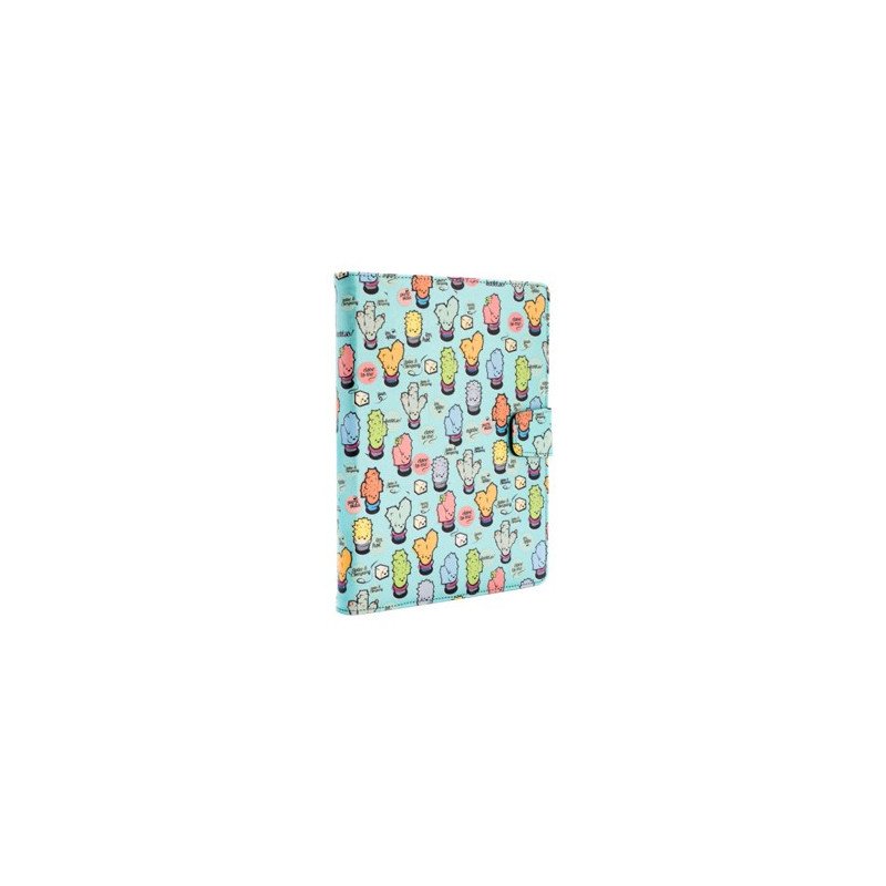 Funda universal rotatory 360o silver ht para tablet 9 - 10.1 pulgadas cactoos green metal