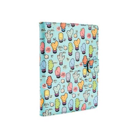 Funda universal rotatory 360o silver ht para tablet 9 - 10.1 pulgadas cactoos green metal