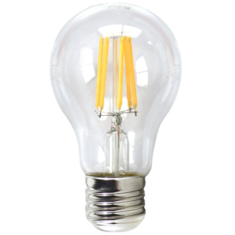Bombilla led silver electronic filamento transprente estandar 6w equiv. 80w - e27 - 3000k luz calida - a++