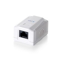 Roseta de superficie equip cat 6 utp 1 puerto hembra rj45