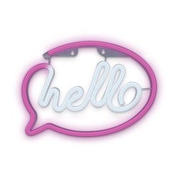 Lampara forever neon led hello pink white