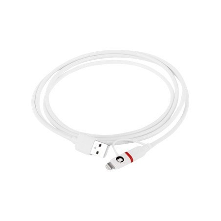 Cable silver ht micro usb combo - lightning macho - macho - 1.5m - blamco