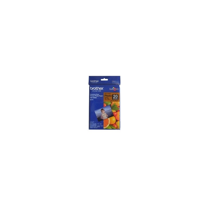 Papel foto brother brillante lbp71gp20 20 hojas dcp - 165c dcp - 195c dcp - 375cw dcp - 385c mfc - 295cn