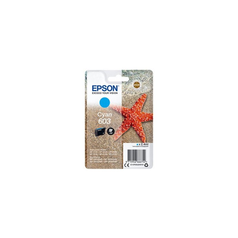 Cartucho tinta epson c13t03u24010 singlepack cian 603 estrella de mar