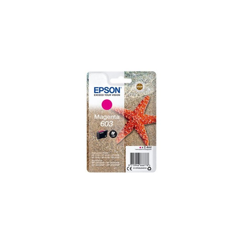 Cartucho tinta epson c13t03u34010 singlepack magenta 603 estrella de mar