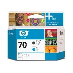 Cabezal impresion hp 70 c9404a cian - negro mate z2100 - z3100 - z3200
