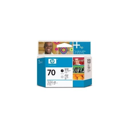 Cabezal impresion hp 70 c9407a gris claro - negro z2100 - z3100 - z3200