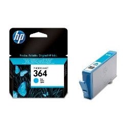Cartucho tinta hp 364 cb318ee cian 3ml d5460 - b8550 - c6380 - c5380