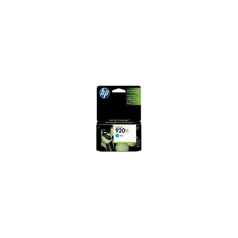Cartucho tinta hp 920xl cd972ae cian 6ml 6500