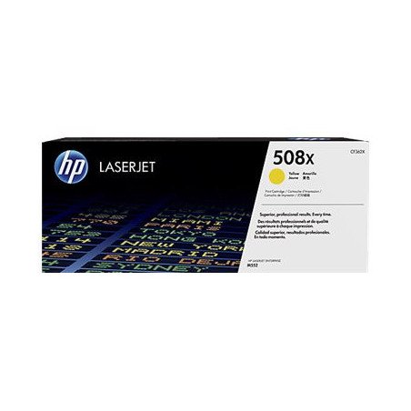 Toner hp 508x cf362x amarillo m577 alto rendimiento