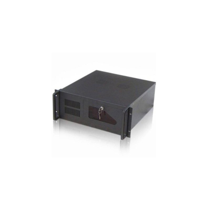 Caja servidor tooq rack 19 pulgadas 4u 406 negra sin fuente ventana transparente