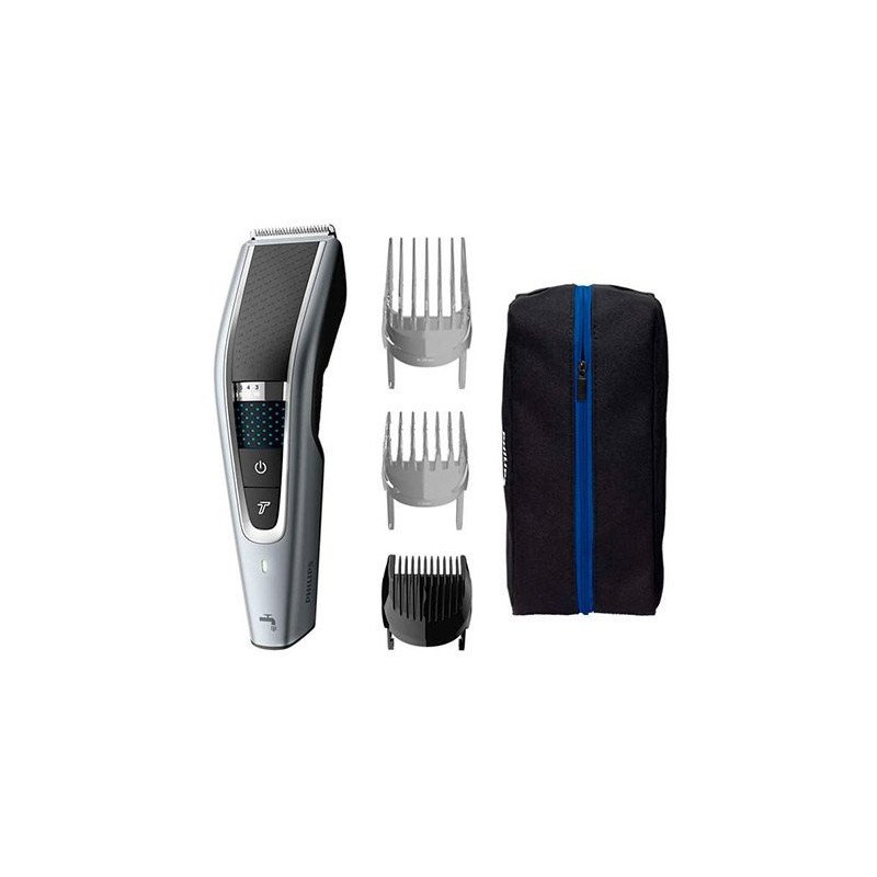 Cortapelos philips hairclipper 5000 hc5630 - 15 28 ajustes - 3 peines - 90m autonomia - lavable - funda tela