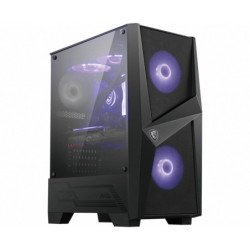 Caja ordenador gaming atx msi mag forge 100m rgb - 2x vent 120mm rgb - cristal templado - negro
