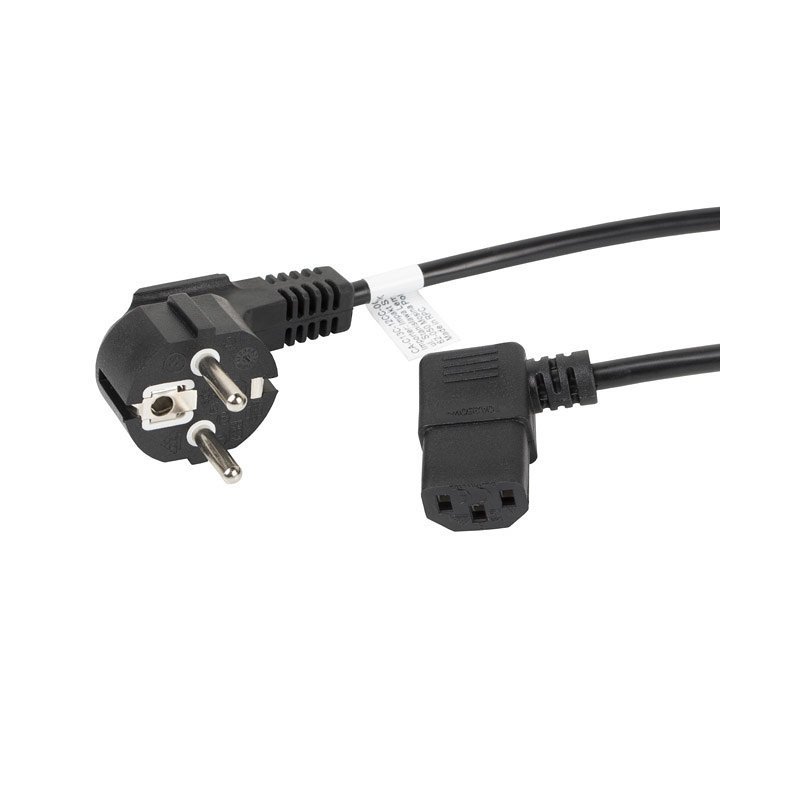 Cable de alimentacion lanberg schuko cee 7 - 7 a iec320 c13 acodado 1.8m