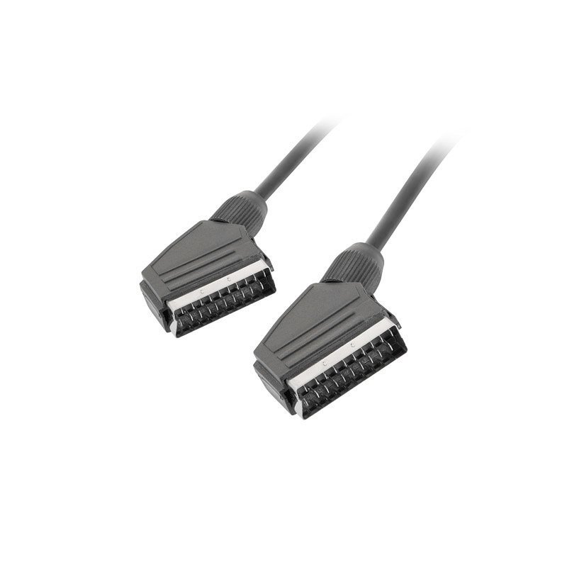 Cable euroconector lanberg macho - macho 1.8m