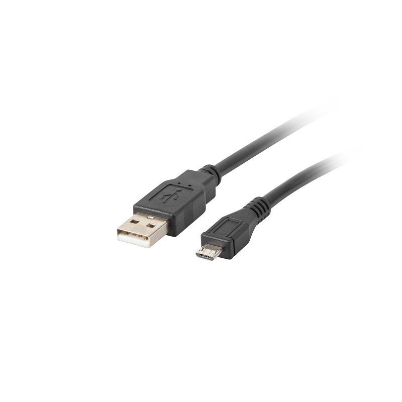 Cable usb lanberg 2.0 macho - micro usb macho 1m negro