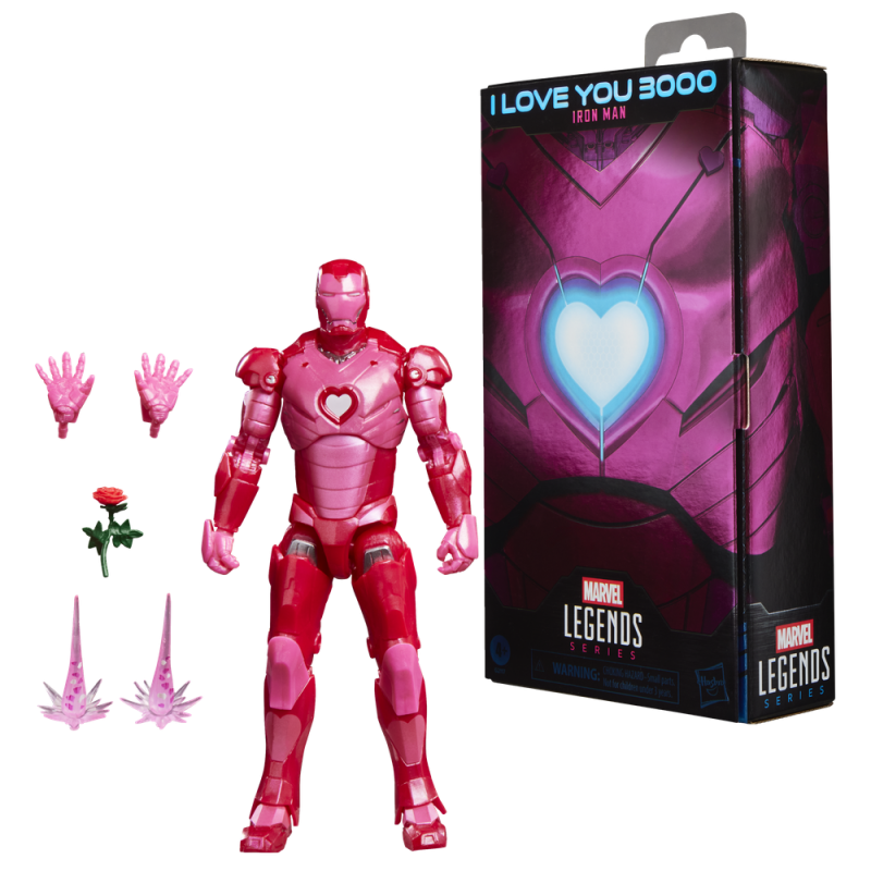 Figura hasbro marvel legends series i love you boo iron man