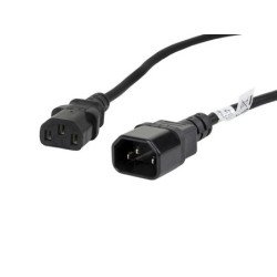 Cable alargador lanberg alimentacion cpu iec320 c13 h - iec320 c14 m vde 1.8m