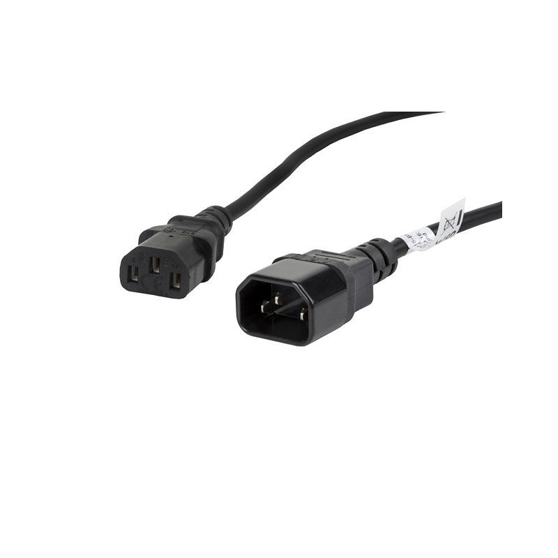 Cable alargador lanberg alimentacion cpu iec320 c13 h - iec320 c14 m vde 1.8m