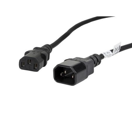 Cable alargador lanberg alimentacion cpu iec320 c13 h - iec320 c14 m vde 1.8m