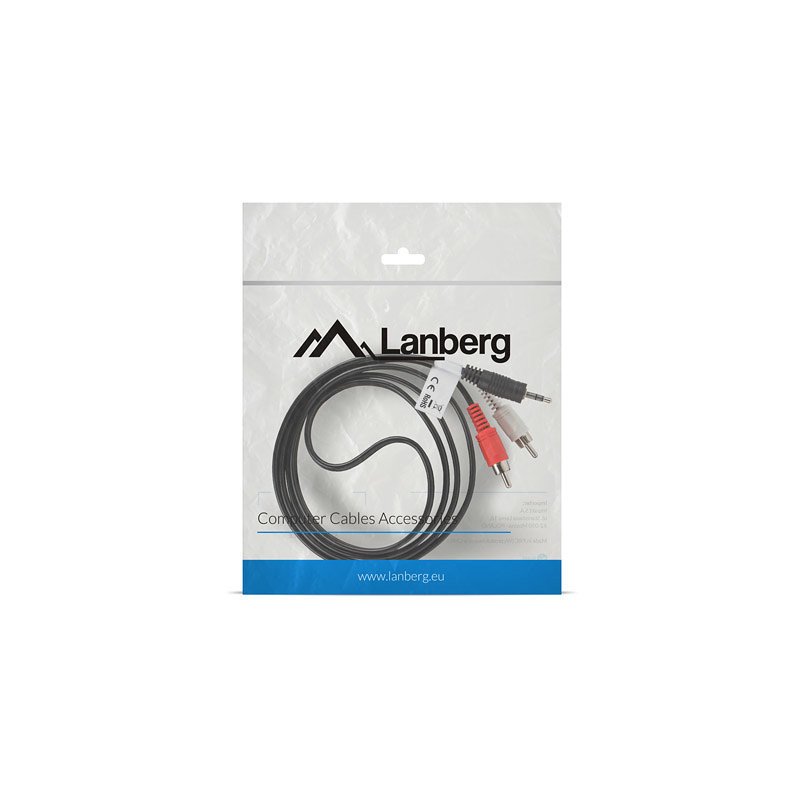 Cable estereo lanberg mini jack 3.5mm - 2x rca macho 1.5m